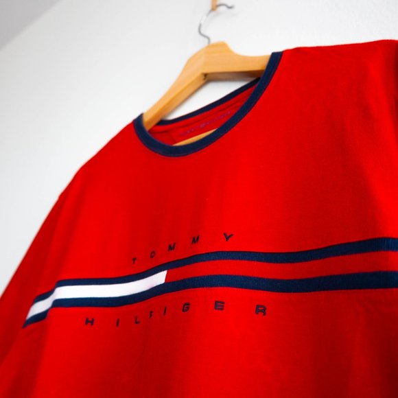 Tommy Hilfiger Red Logo Tee - Picture 3 of 4